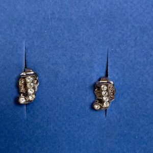 2/$12 Vintage 2002 Avon Pave Initial "J" Earrings